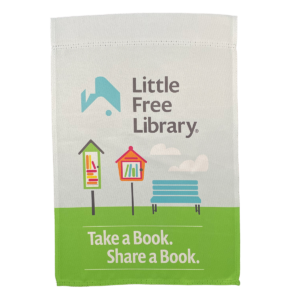 little free library garden flag